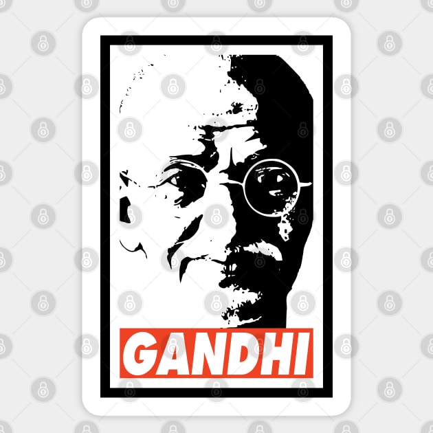 GANDHI Sticker by Nerd_art